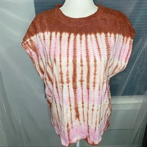 Universal Thread Tie Dye Tee -Burnt Orange/Pink XL
